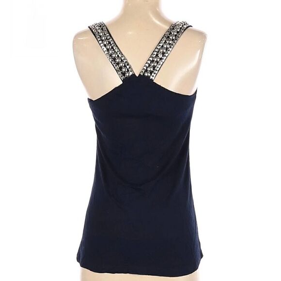 NWT Imaginary Voyage Blue Metal Studded Top Medium - Picture 2 of 8